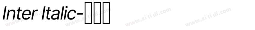 Inter Italic字体转换